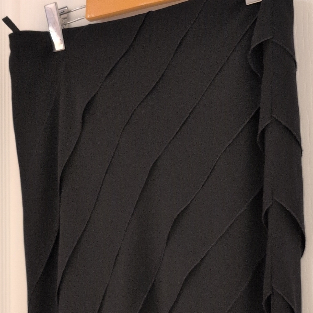 Marks & Spencer Black Midi Skirt with Subtle Texture